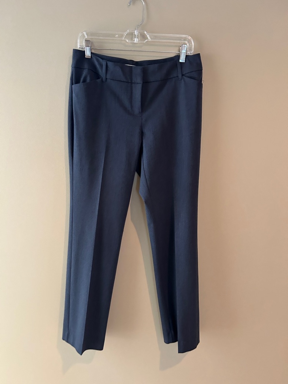 White House Black Market Navy Straight-Leg Work Trousers